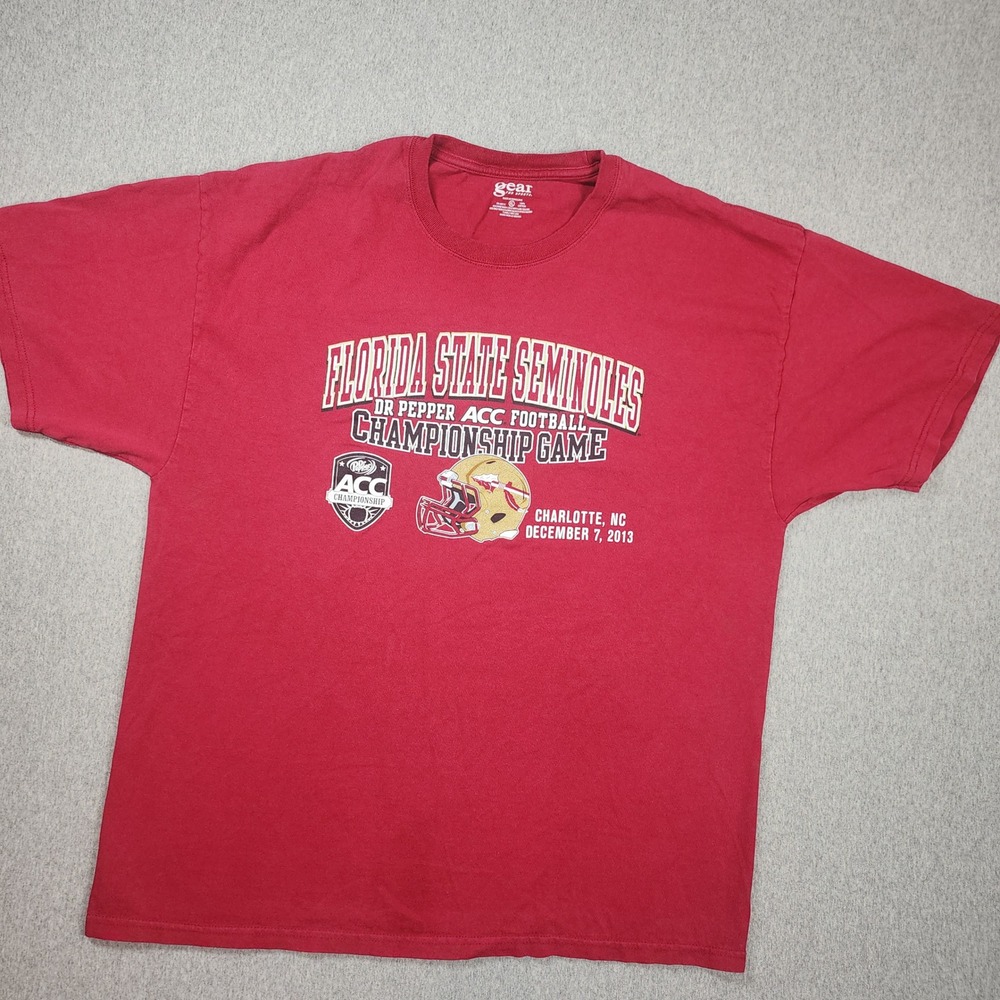 Gear Florida State Seminoles T-Shirt Mens XL Red Good 2013 ACC Championship